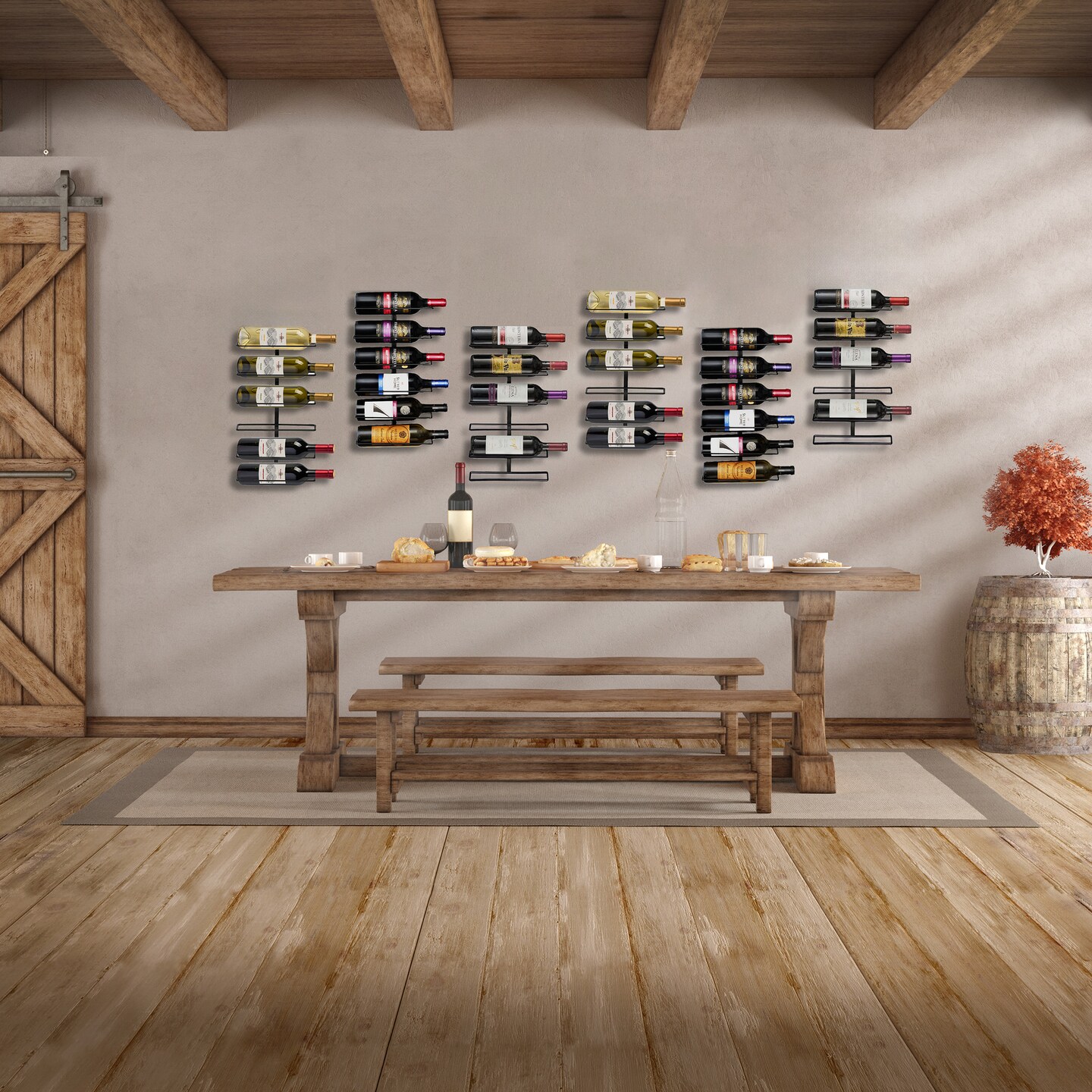 Sorbus Black Metal Wine Rack Bottle Holder - for Home Bar, Kitchen