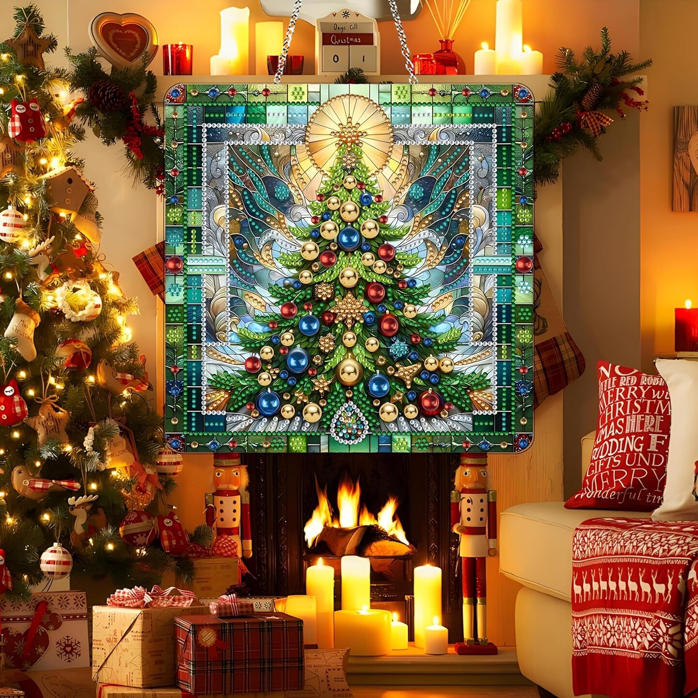 DIY Acrylic Diamond Art Painting Wreath Kits Special Shaped Rhinestone