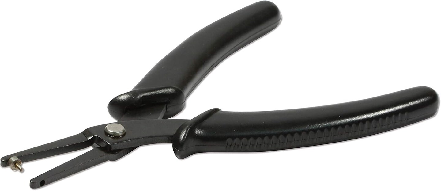 The Beadsmith Hi-Tech Round Nose Pliers,with high Carbon Steel Head, Black Comfort Grip Handle with Spring, Tool for Jewelry Making, Electronics or Micro Mechanics