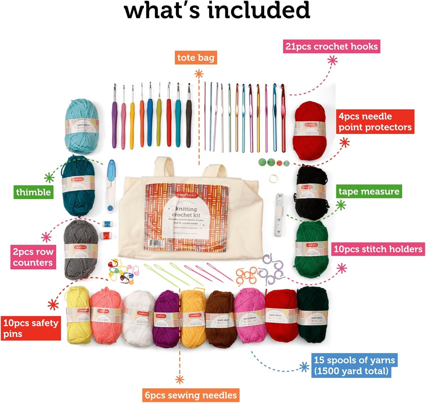 Crocheting Set with Crochet Hooks