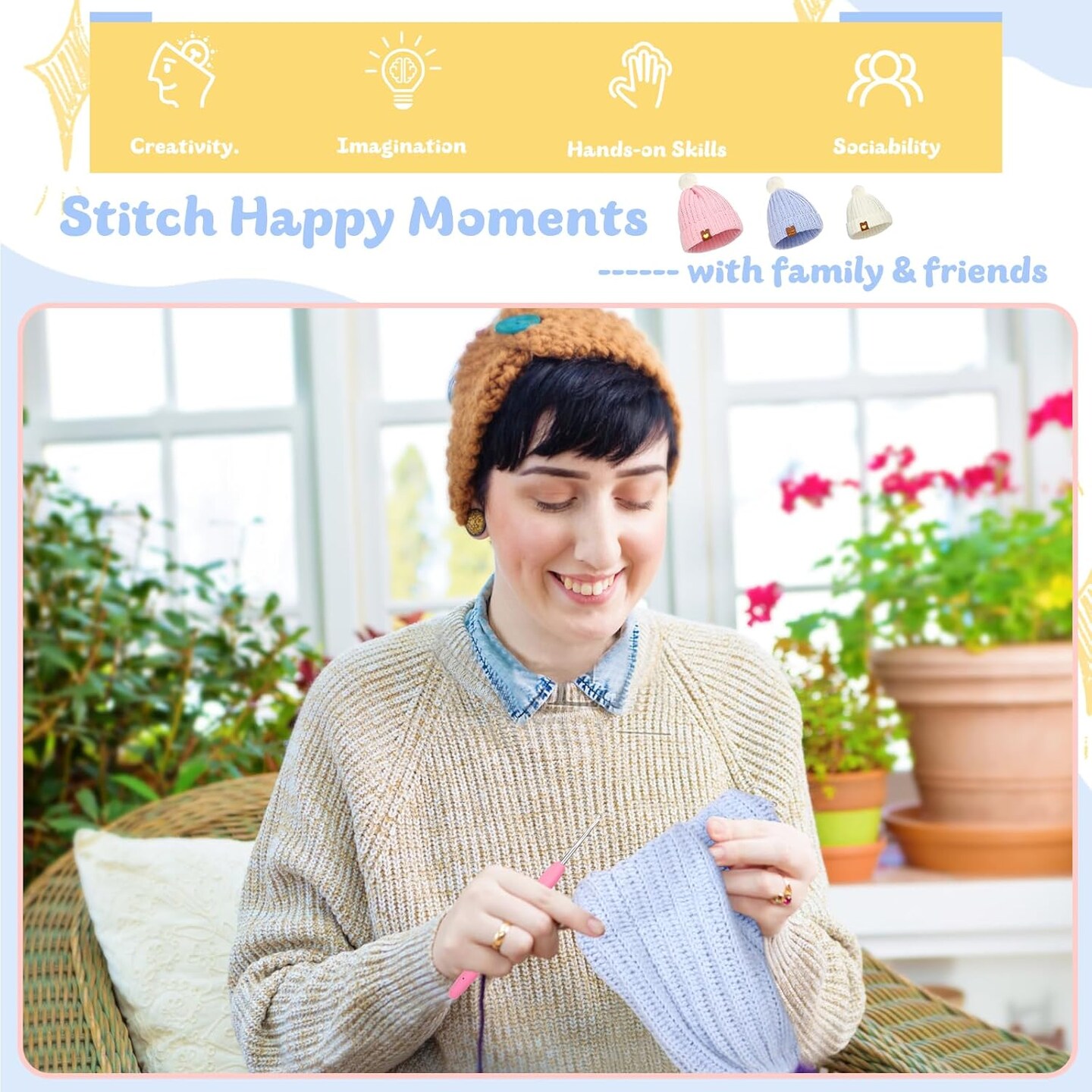 Crochet Kit for Beginners (Baby Hat)