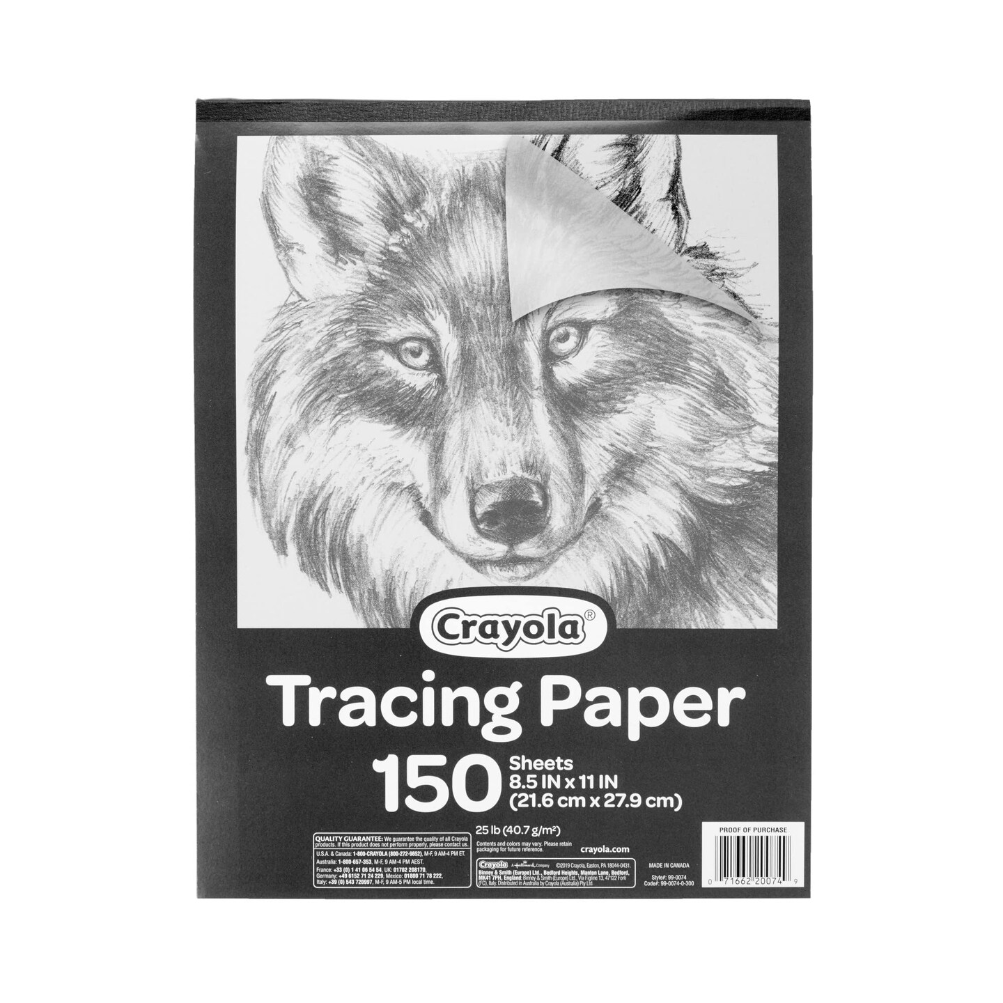Crayola Tracing Paper 8 1/2&#x201D; X 11&#x201D;, Transparent Vellum Paper for Tracing Pads, 150 Sheets [Amazon Exclusive]