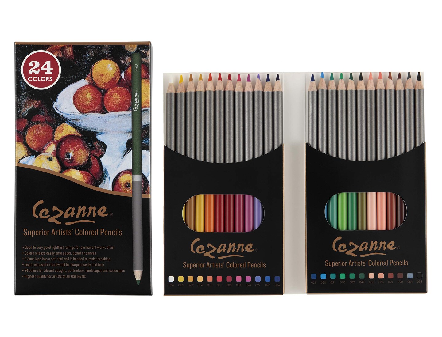 Creative Mark Cezanne Premium Colored Pencils MultiColor Set of 24 - Highly-Pigmented Drawing Pencils - Coloring Pencils for Drawing, Blending, Coloring, and More