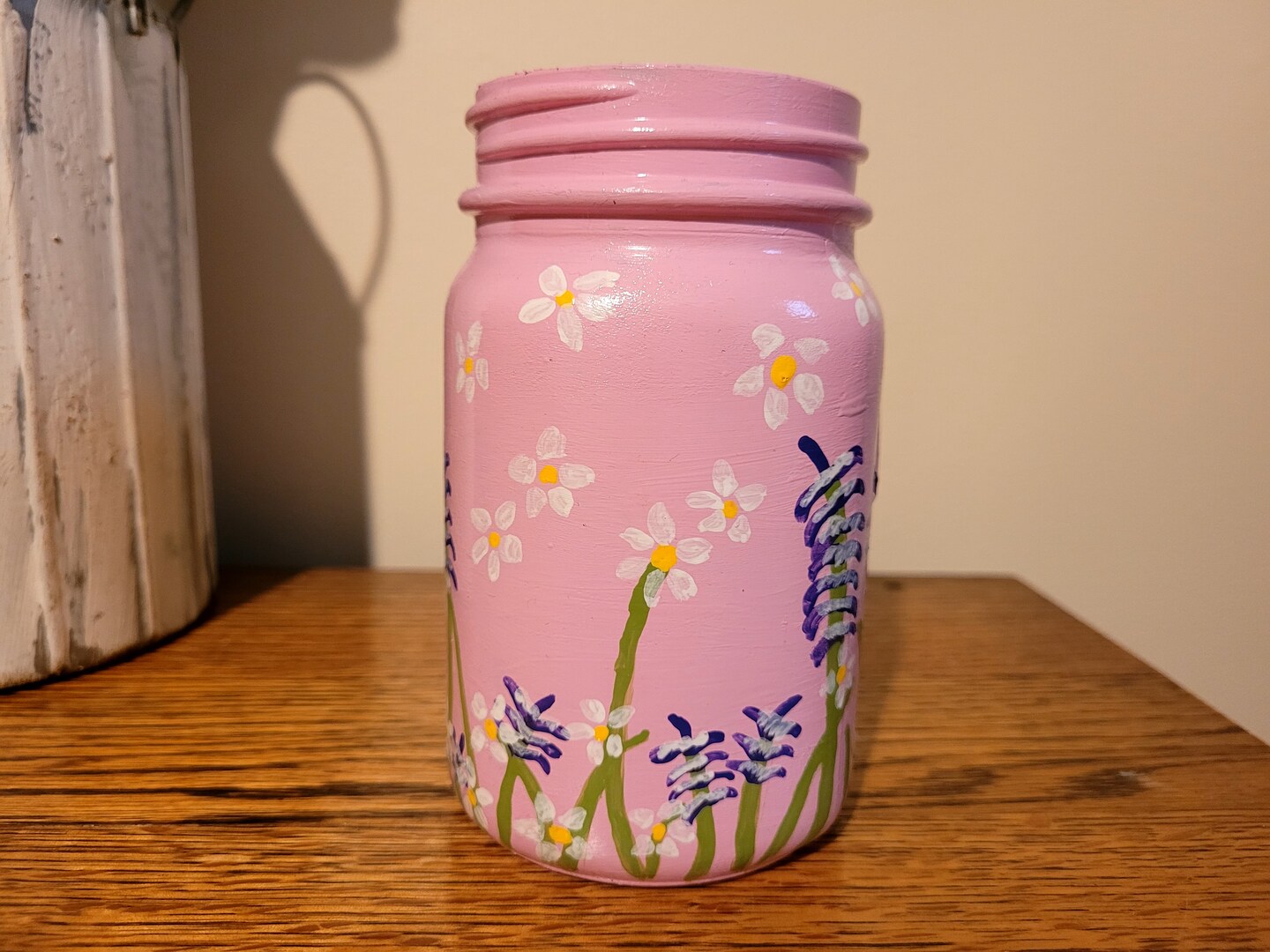 Painted Glass Jar Pink Spring Flowers | MakerPlace by Michaels
