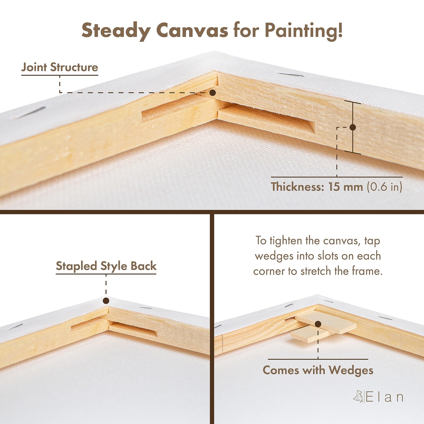 Stretched Canvases 8x8, 6-Pack Canvases for Painting, Painting Canvas Bulk, Stretched Canvas for Adults Blank Canvas for Painting Painting Canvases, Paint Canvases for Painting, Art Canvas