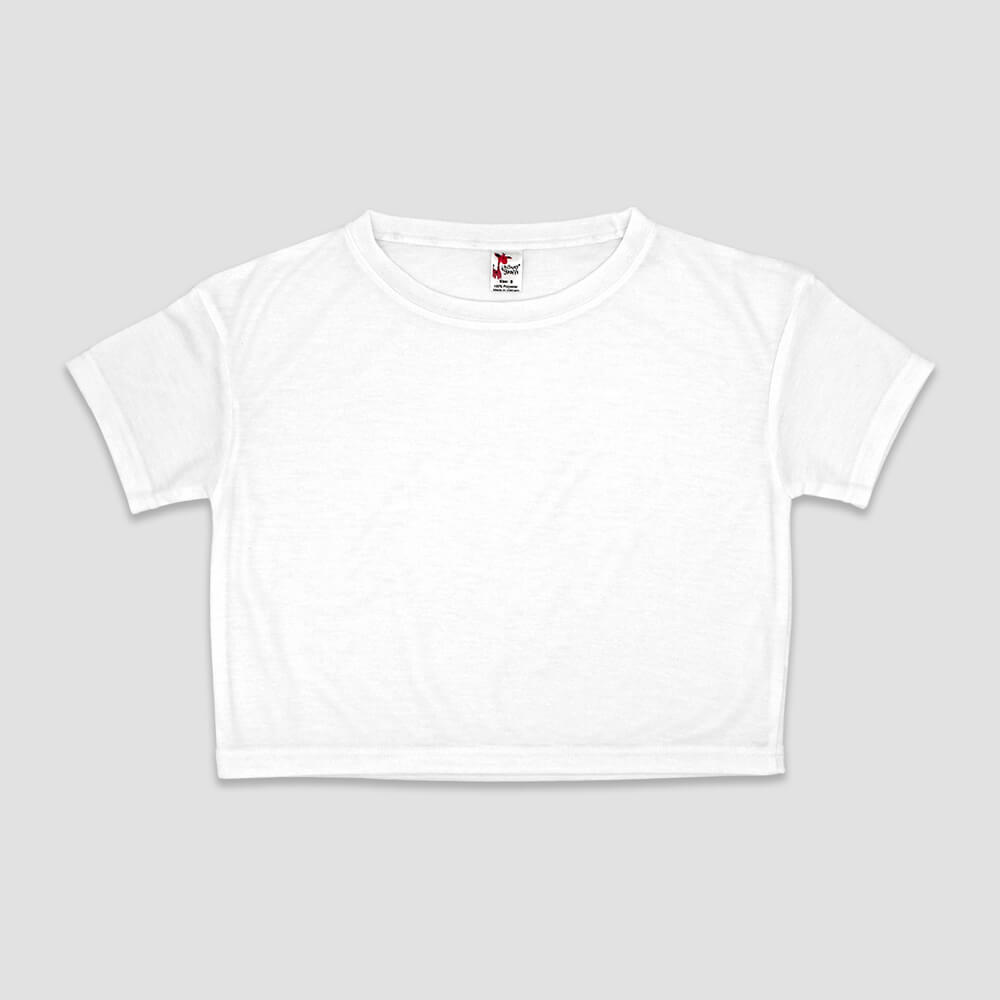 Youth Girls Crop Top T-shirt 6-PACK WHITE Blank - Laughing Giraffe Sublimation Ready