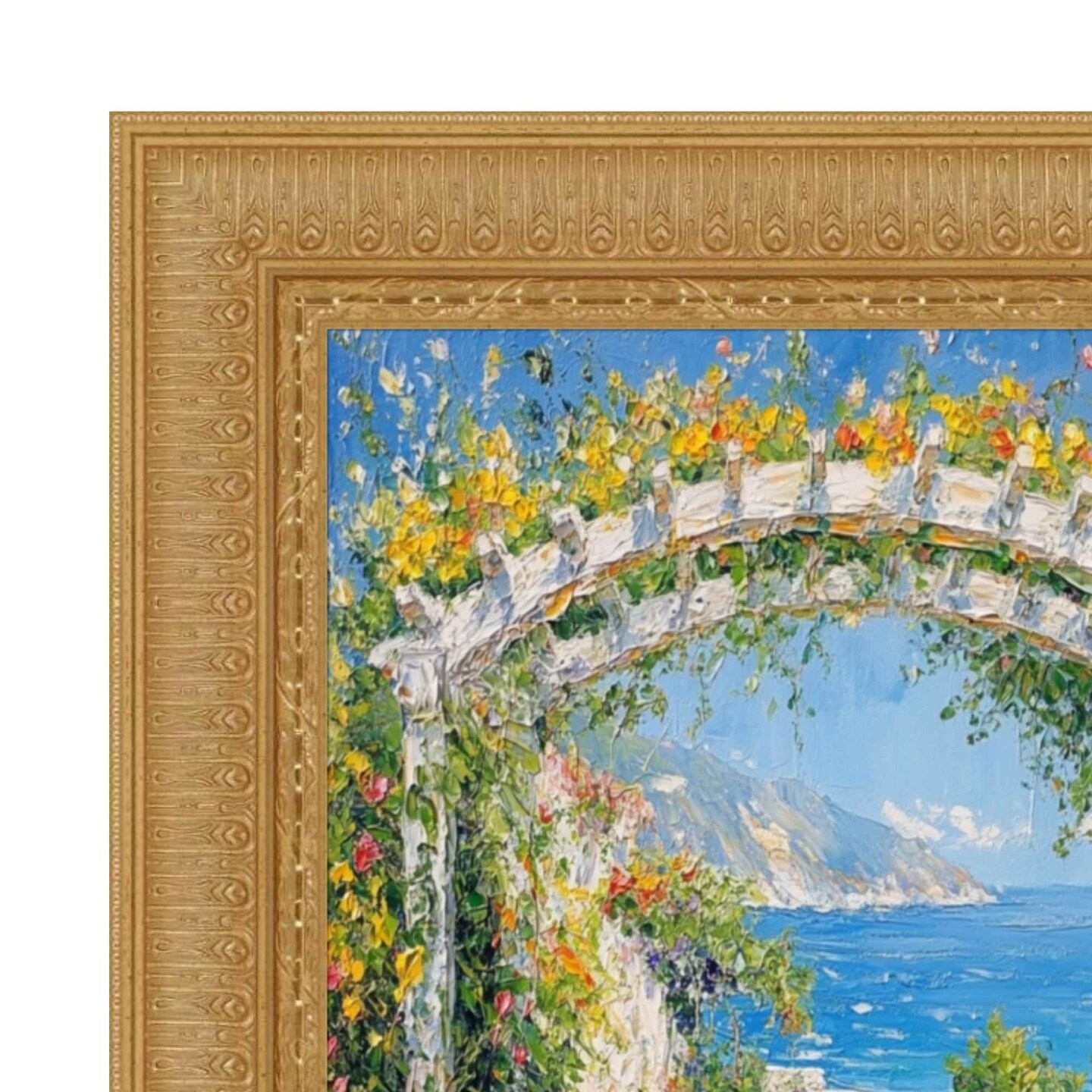 Wide Victorian Gold Baroque Picture Frame 24x48 frame