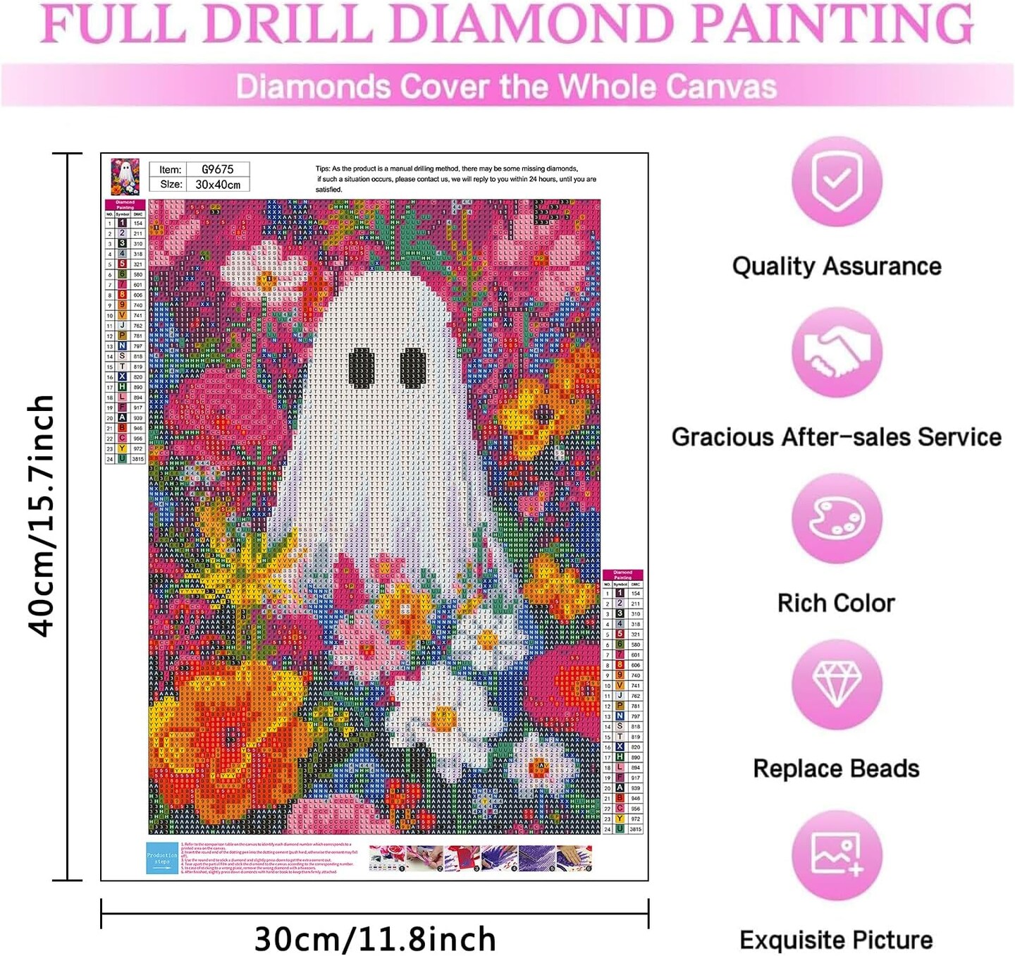 Halloween Ghost Diamond Painting Kit for Adults & Beginners – 5D
