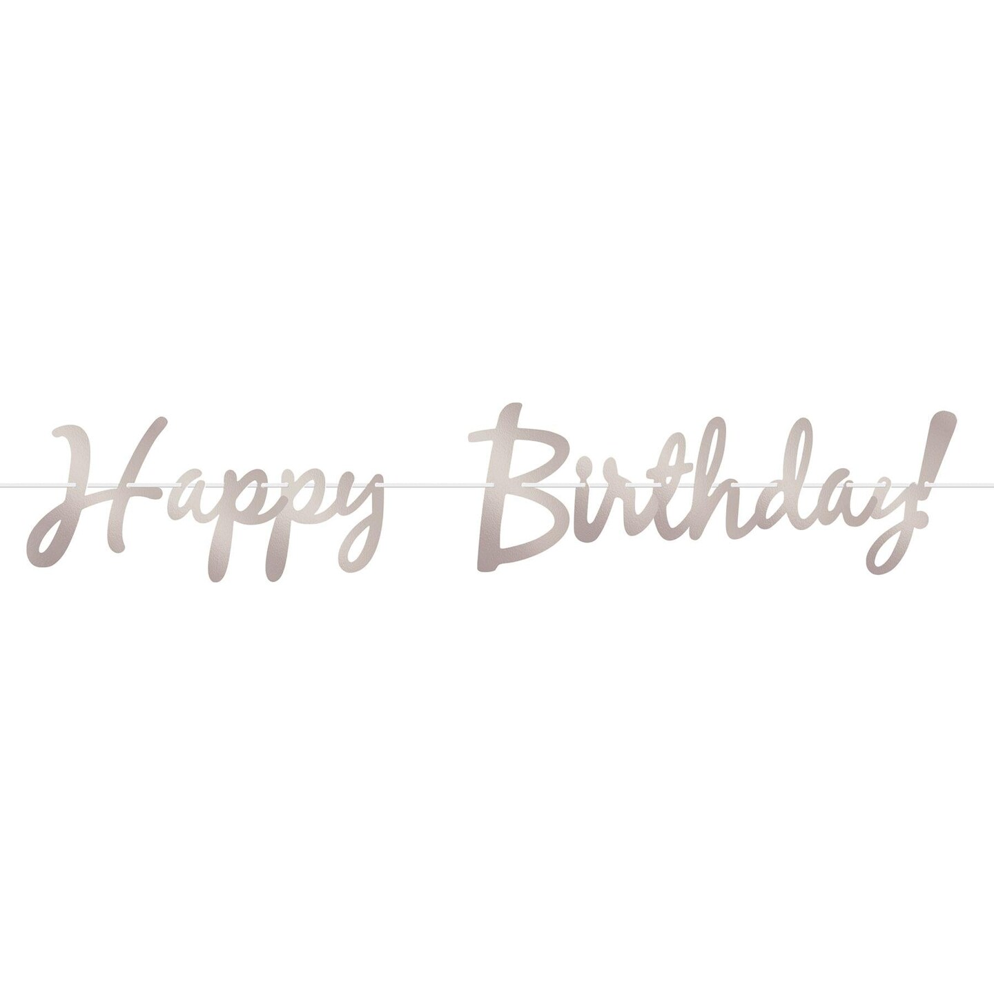 12 Pack Beistle Foil Happy Birthday Party Streamer - silver
