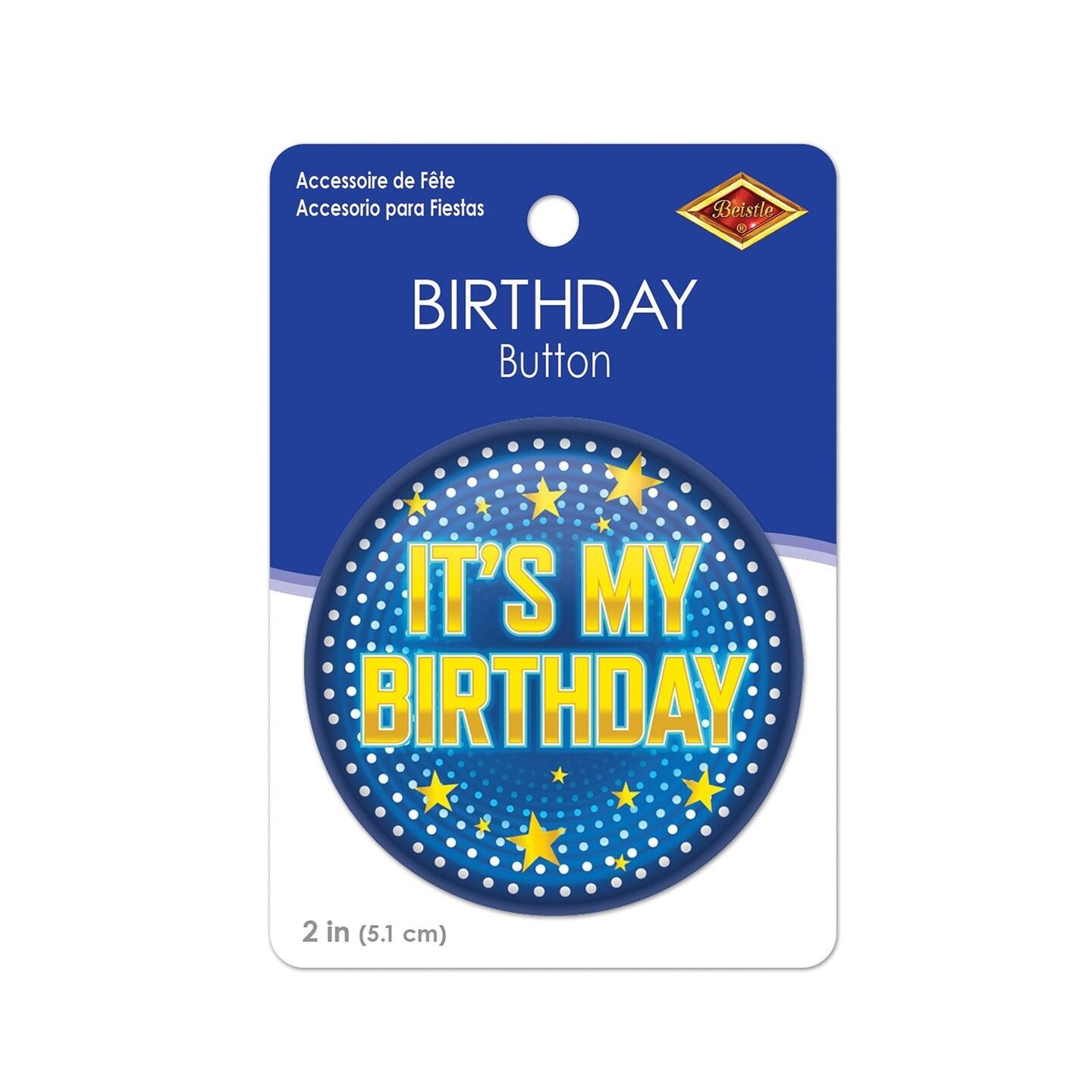 6 Pack Beistle It&#x27;s My Birthday Button