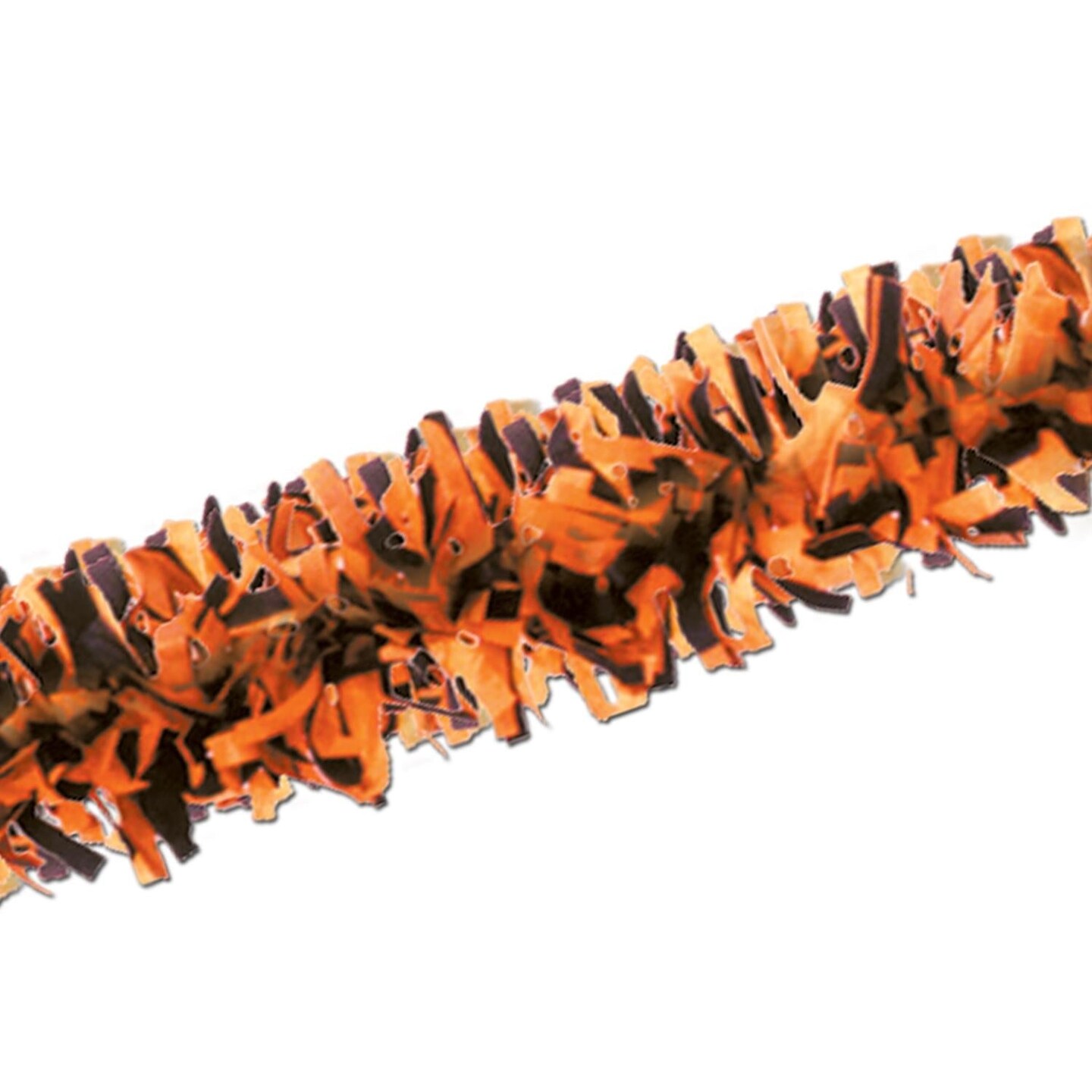 12 Pack Bulk Halloween Packaged Tissue Festooning - orange/black