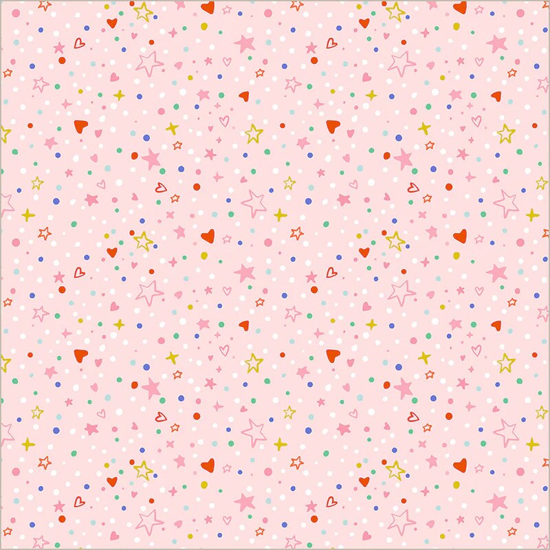 Fabric Windham Pale Pink Confetti Sparkle Rainbow Vale by the Quarter Yard 55053-3