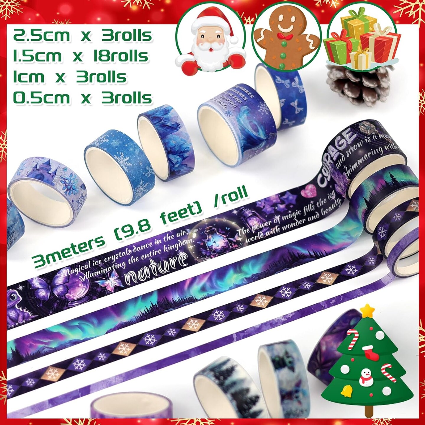 Christmas Washi Tape Set - 27 Rolls