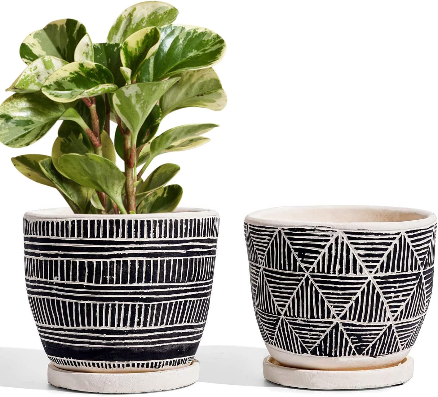 oriental planter pot Chinese Red Plain Planters  Unique Decor for Plant Lovers