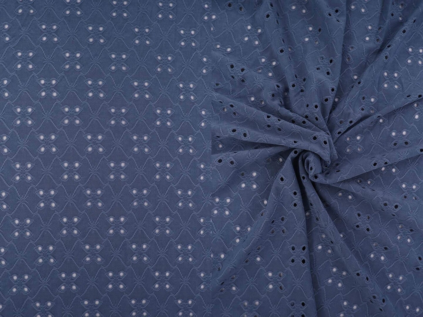 1 Yard DTY Knit Jacquard Eyelet Fabric 190 GSM, 58/60″ Wide Polyester Spandex Blend