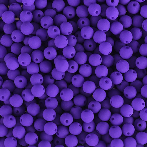 John Bead Czech Glass White Alabaster Velvet Round Bead 3 Strands