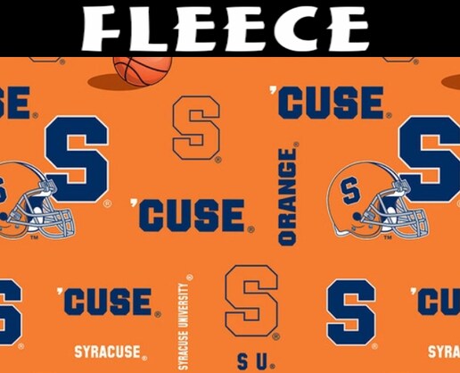 Licensed NCAA Syracuse All Over Fleece SYR-069 Fabric by the Yard