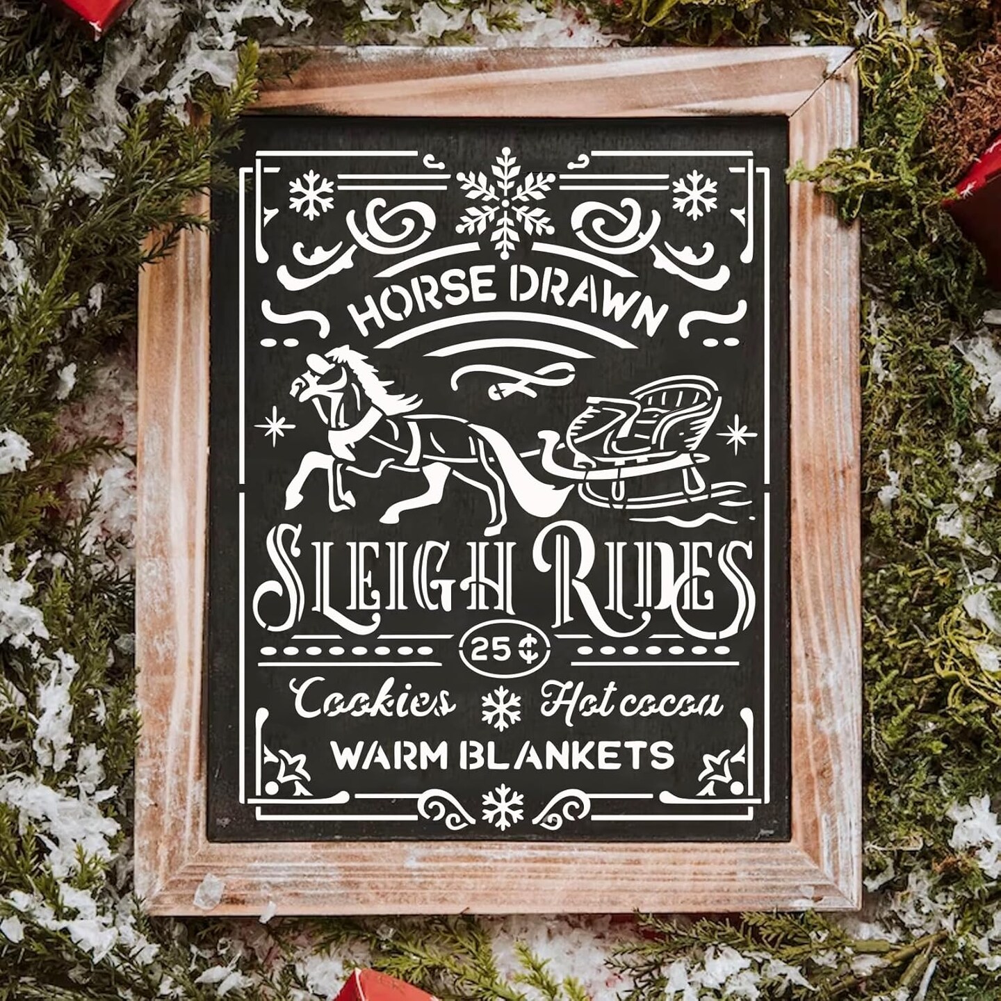 10 Pieces Christmas Stencils Reusable (10pcs A4 chrismtas) 11"L x 8"W