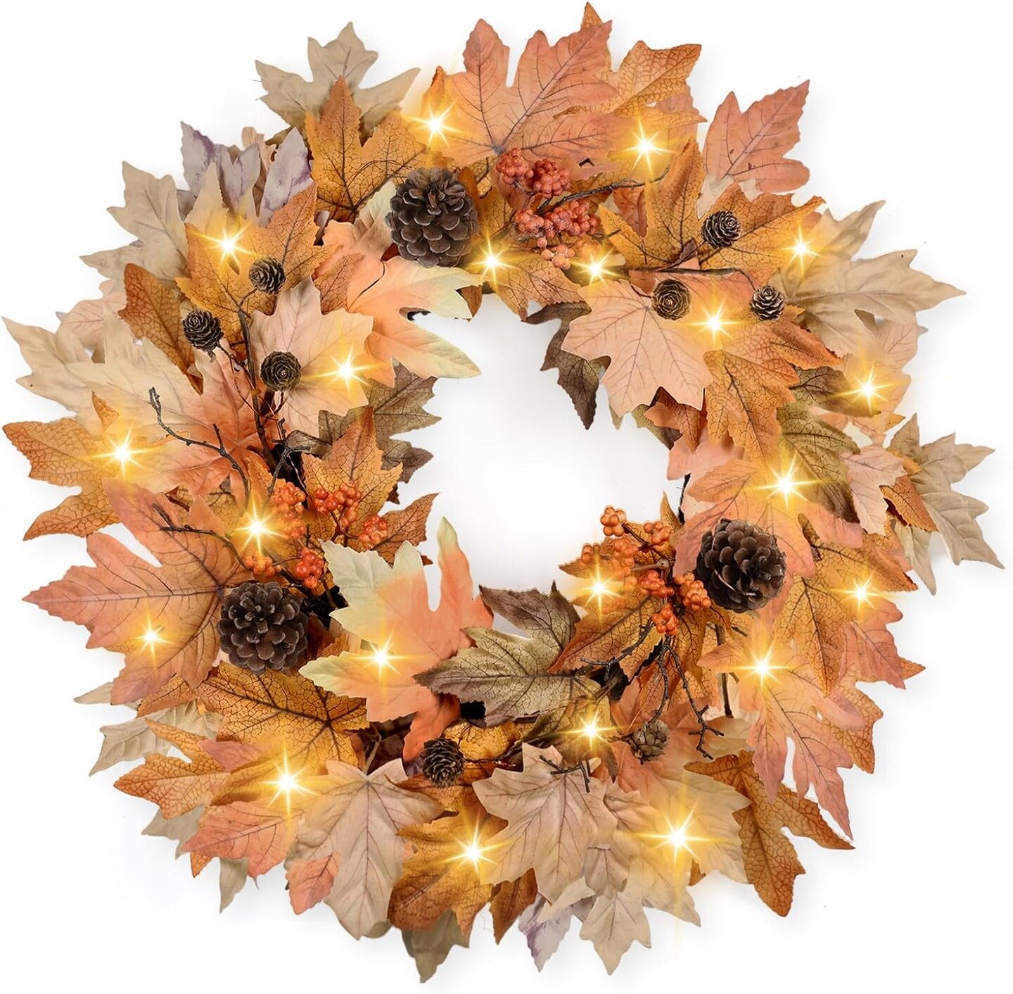 22 Inch Fall Wreaths(Fall Orange-245)22