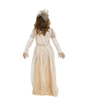 Kids Victorian Bride Costume with vintage spooky charm to Halloween