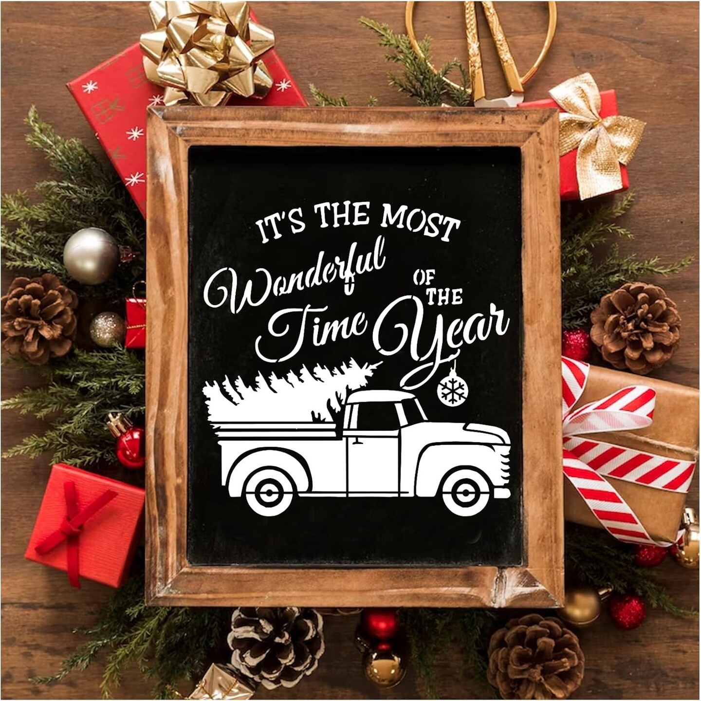 10 Pieces Christmas Stencils Reusable (10pcs A4 chrismtas) 11"L x 8"W