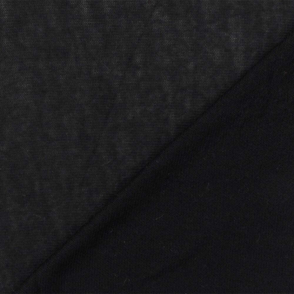 Casino Black Solid Stretch Rayon Tissue Jersey Knit Fabric By the Yard