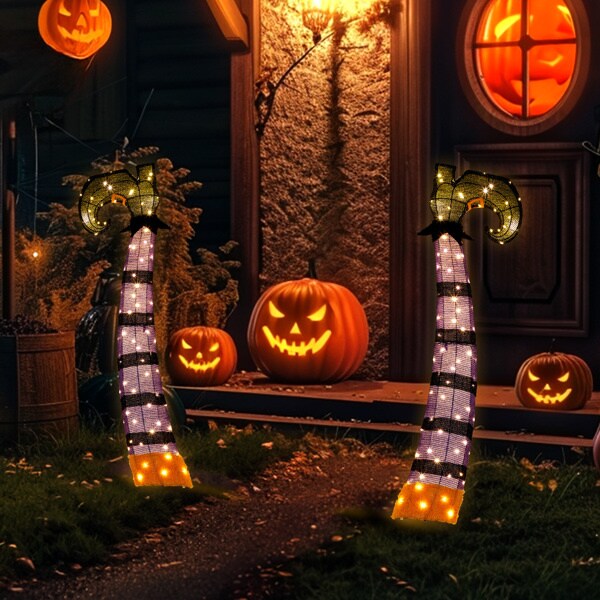 4ft 2D Witch legs Outdoor Halloween Decorations