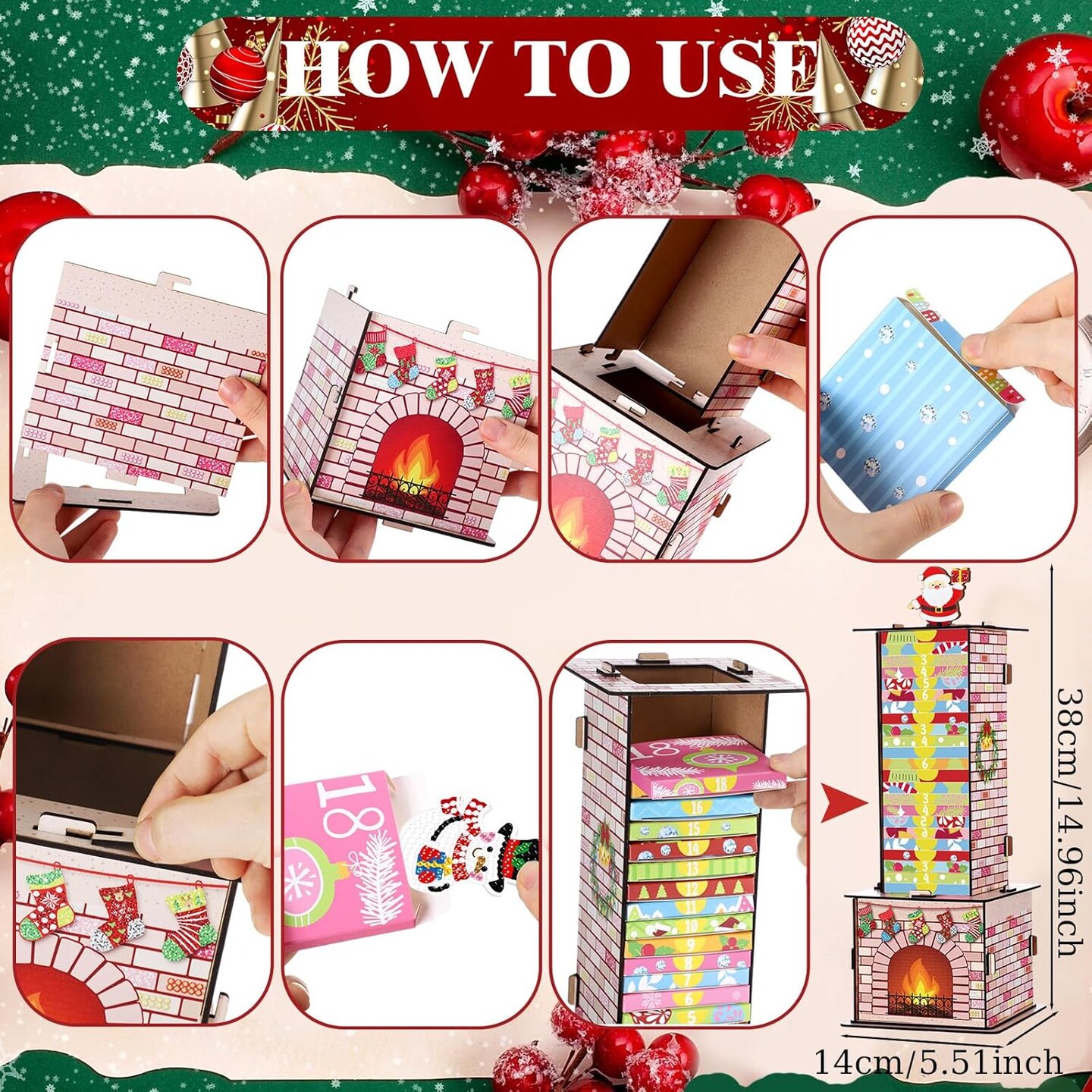 Diamond Painting Kits 24 Days Christmas Countdown(colorful)