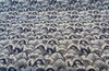 1 Yard Indigo Stark Landscape Blue Chenille Tapestry Fabric Upholstery Material for Sofa and Cushion Projects