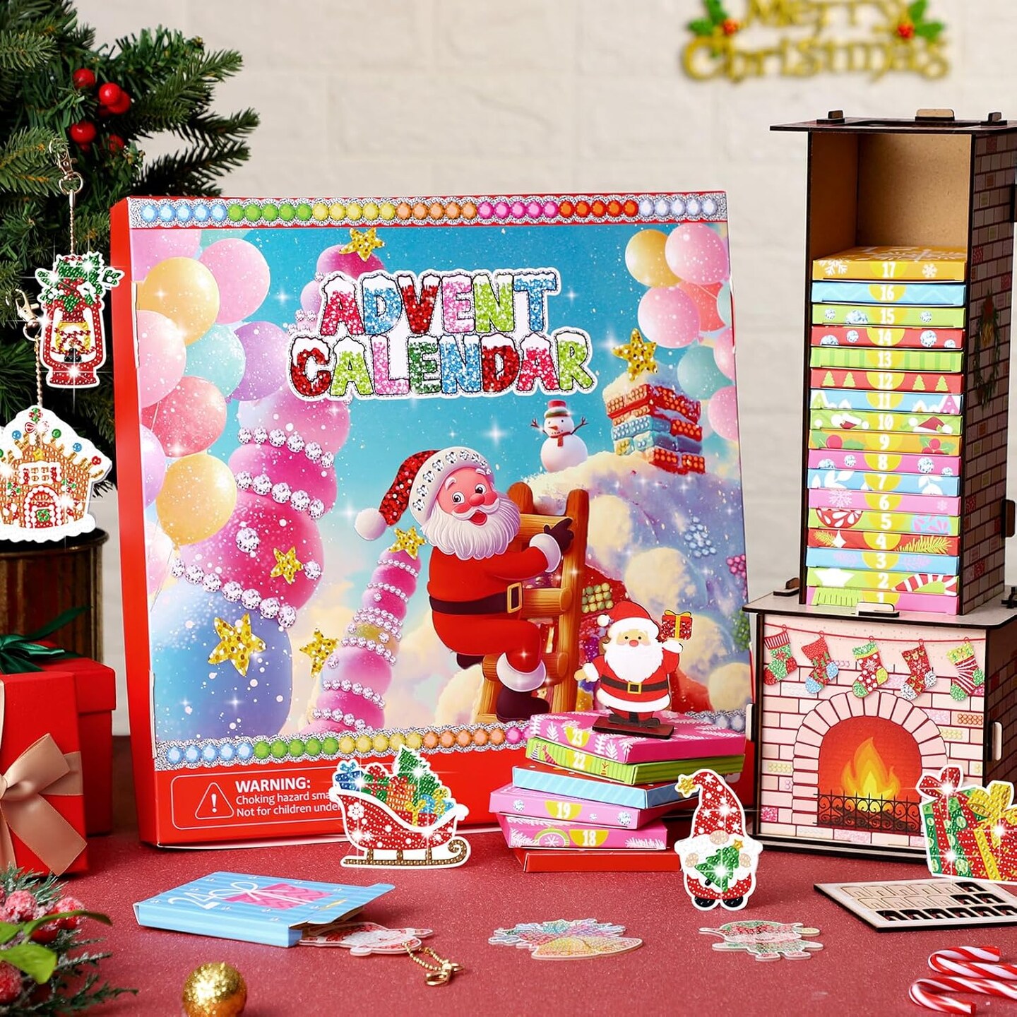 Diamond Painting Kits 24 Days Christmas Countdown(colorful)