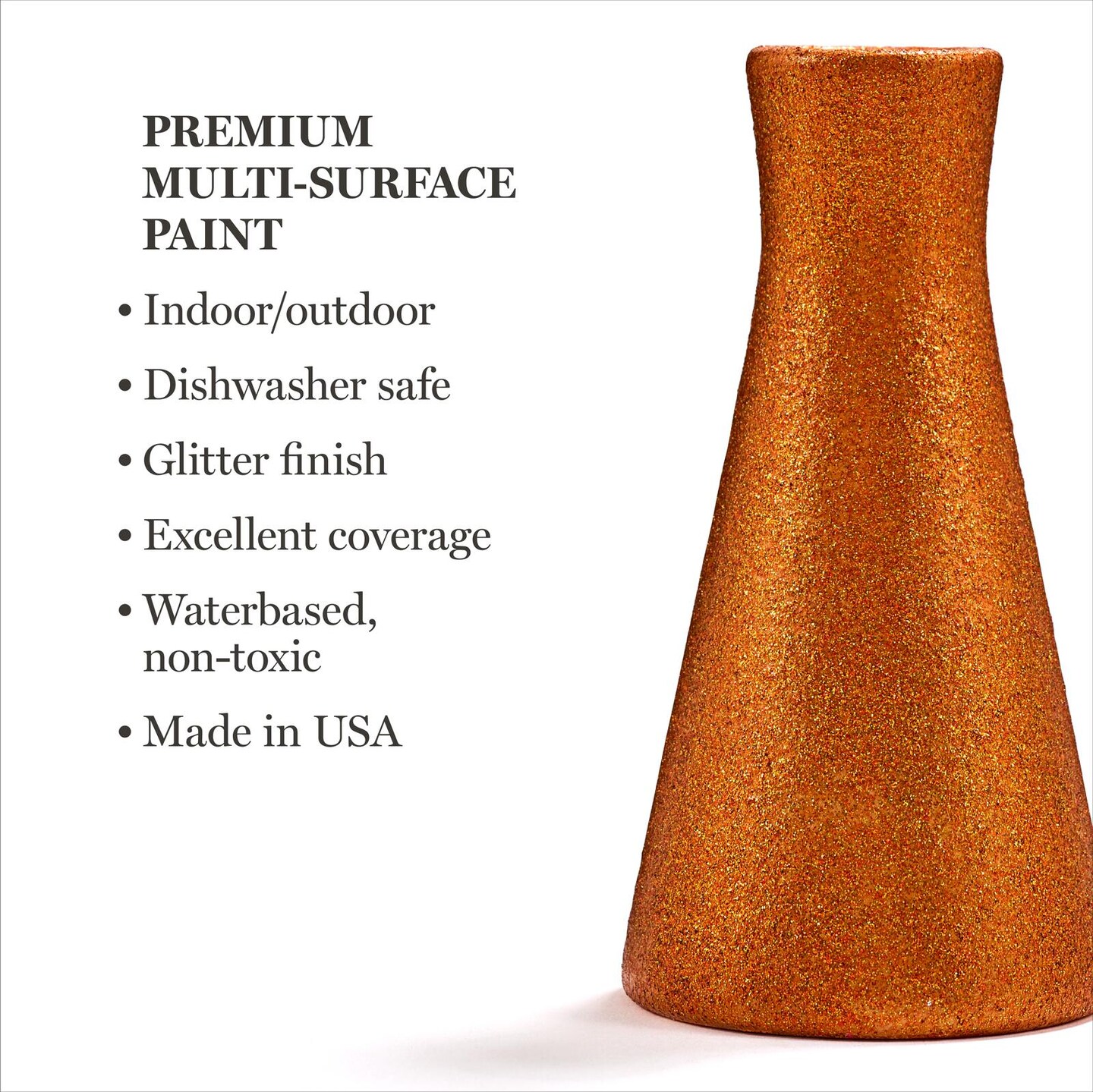 Martha Stewart&#x2122; Studio Lights Collection - Multi-Surface Glitter Paint Set - 10 pc. - 68708