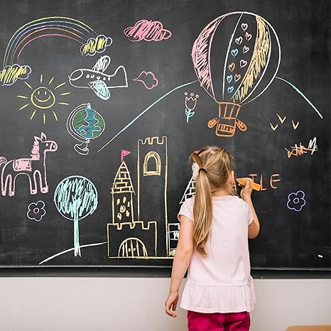 48 PCS Cone Shaped Washable Sidewalk Chalks Set, 12 Colors, Non-Toxic Jumbo Chalk Set for Art Play, Sidewalk Colored Outside Washable Set for Summer Outdoor Games and Chalkboard Drawing