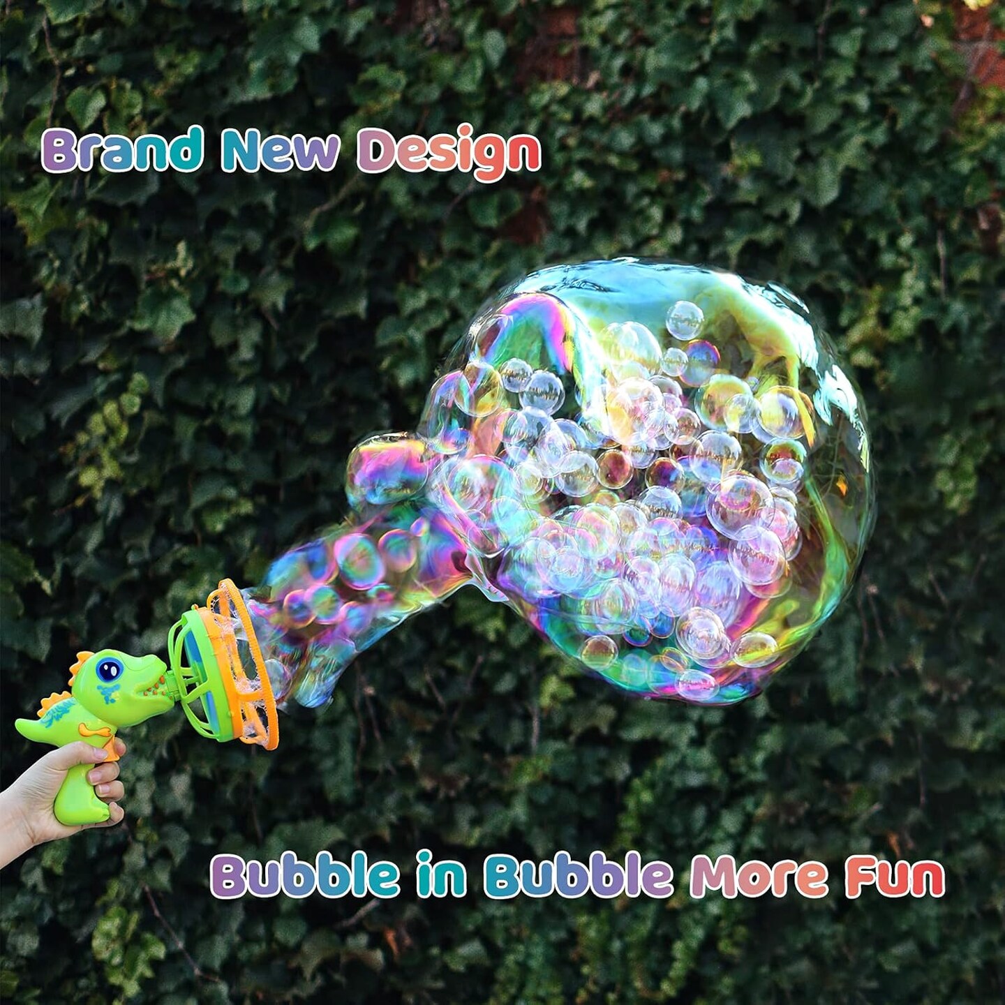 Bubble Gun Bubble Machine Dinosaur Bubble Blower Toy for Kids and Toddlers Bubble in Bubble Gun Party Favors Birthday Christmas Easter Gift