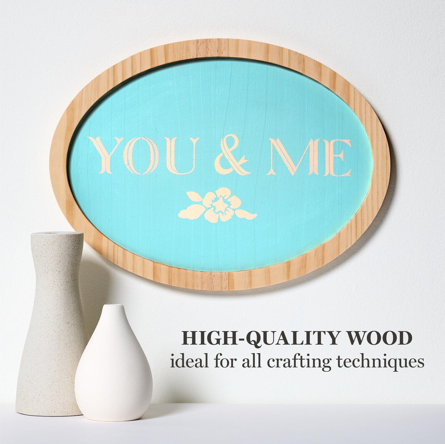Martha Stewart&#x2122; 10&#x22; x 14&#x22; Hardwood Oval Plaques - 2 pc. - 68535