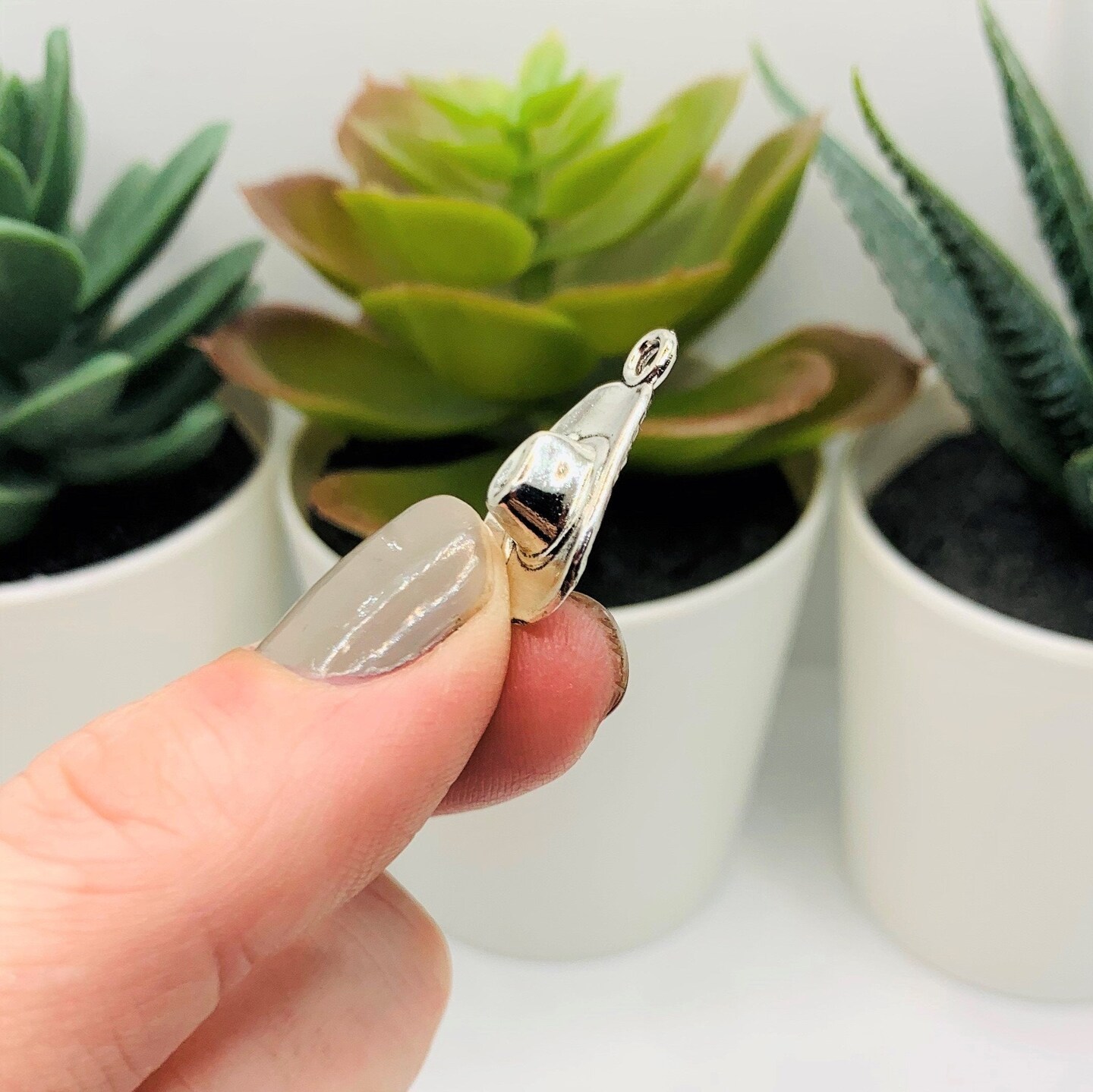 Silver Cowboy Hat Charms, 21x13mm