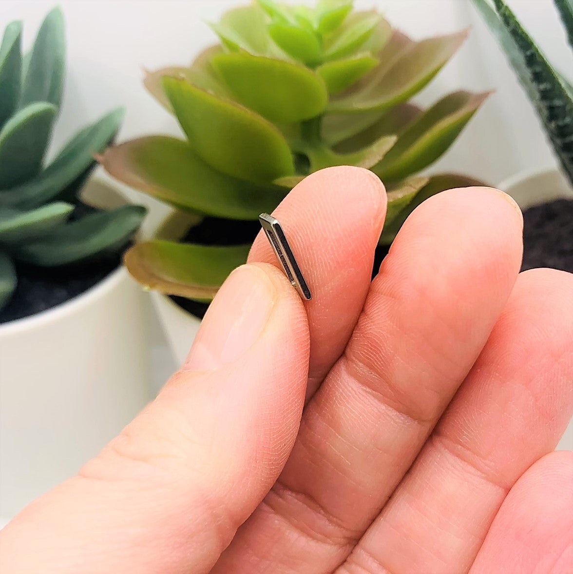 Small Stainless Steel Rectangle Accent Charms