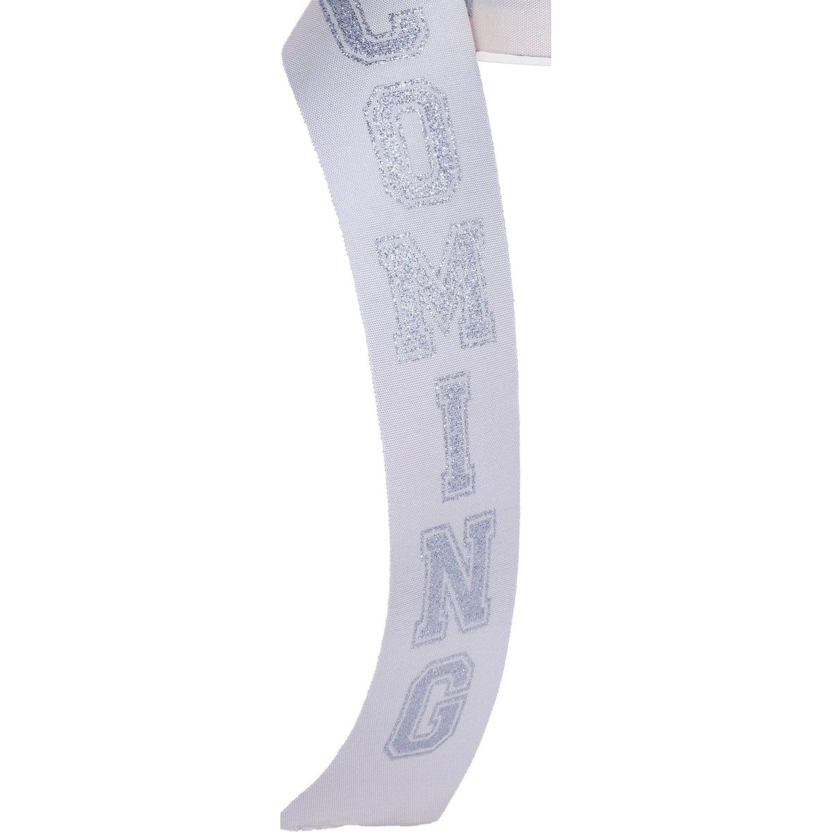 1.5&#x22; Homecoming Ribbon: Ivory/Silver (100 Feet)