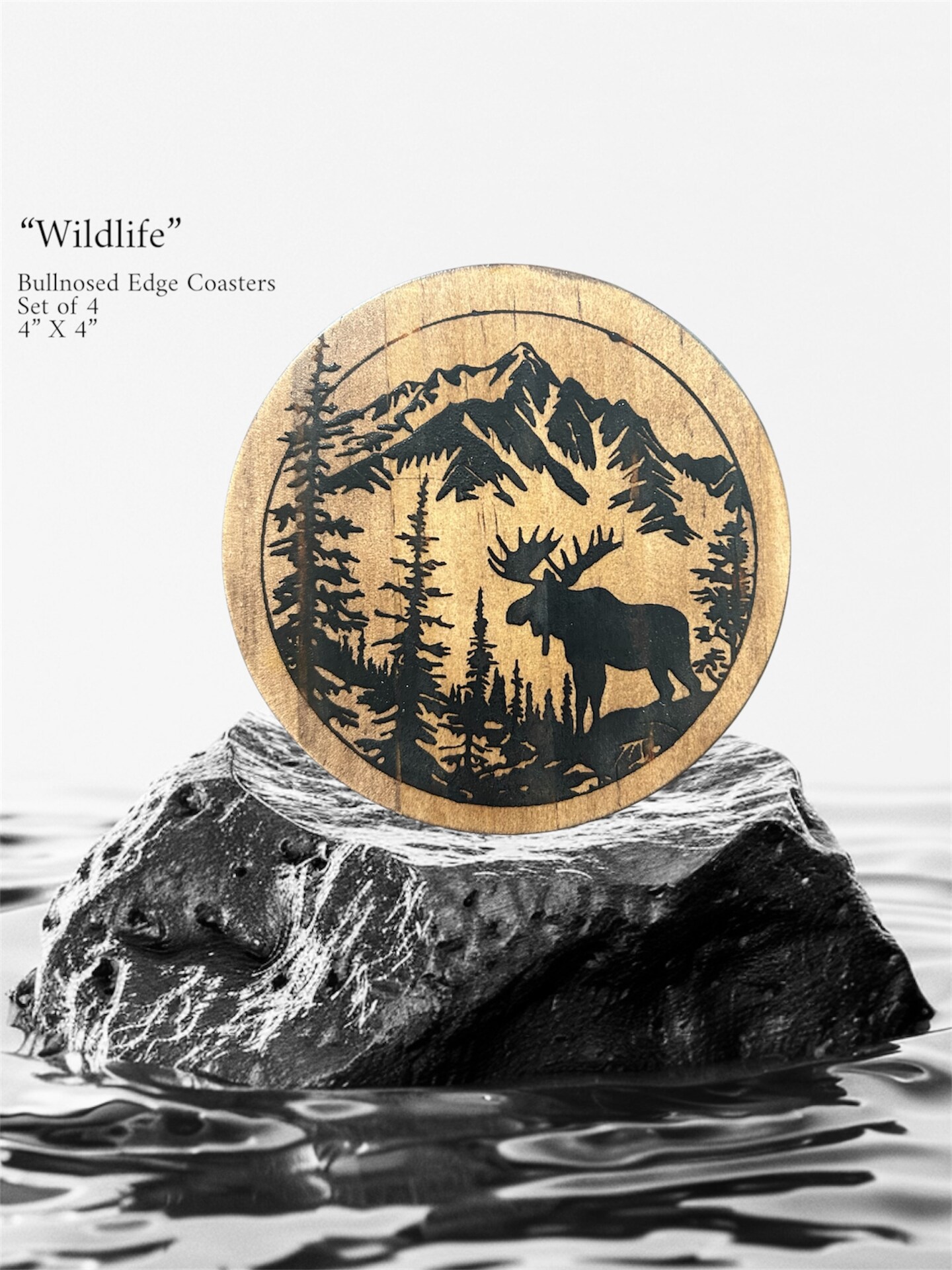 Wood-burned Coasters, Bullnosed Edge | MakerPlace by Michaels
