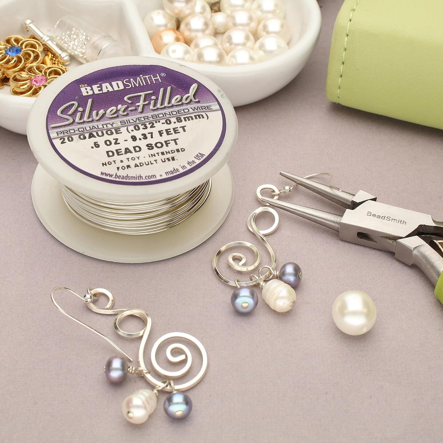 The Beadsmith Silver Filled Wire, 20 Gauge Dead Soft Round - 0.5 oz (9.37ft)