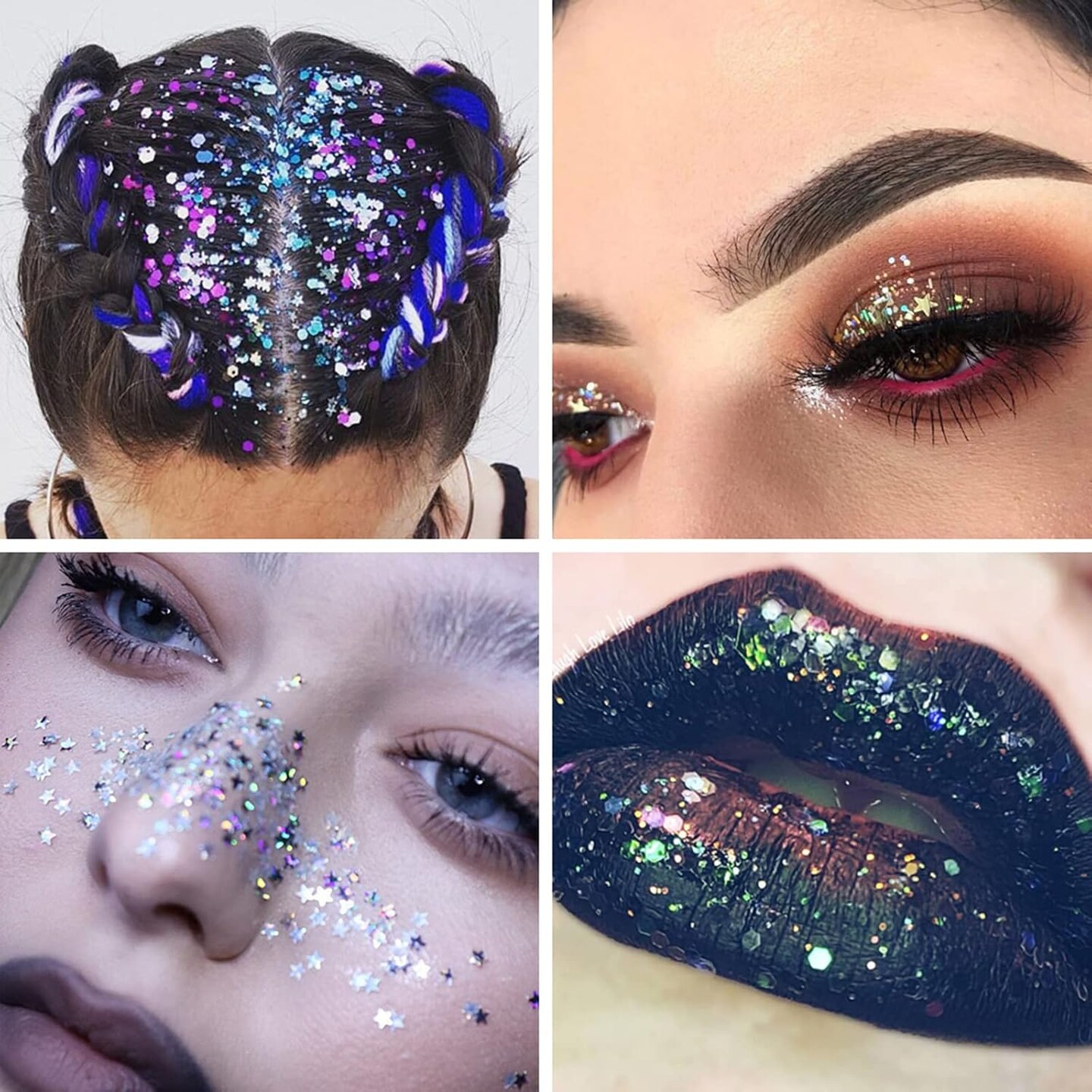 Pro Glitter Eyeshadow Palette – 16 Colors Chunky & Fine Pressed Glitter for Eyes, Face & Body | Highly Pigmented, Long-Lasting Ultra Shimmer Makeup (Palette A)