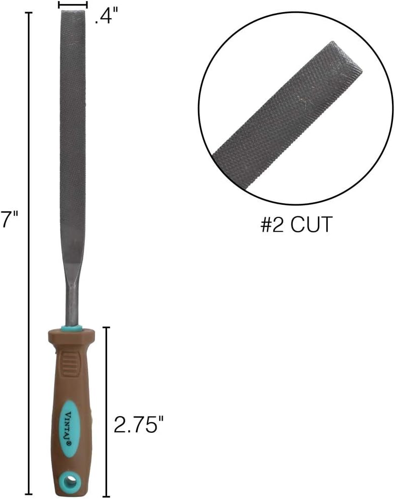 Vintaj Large File #2 Cut, .40" Wide by 2.75" Long for Smooth Finishes in Jewelry Making and Arts & Crafts