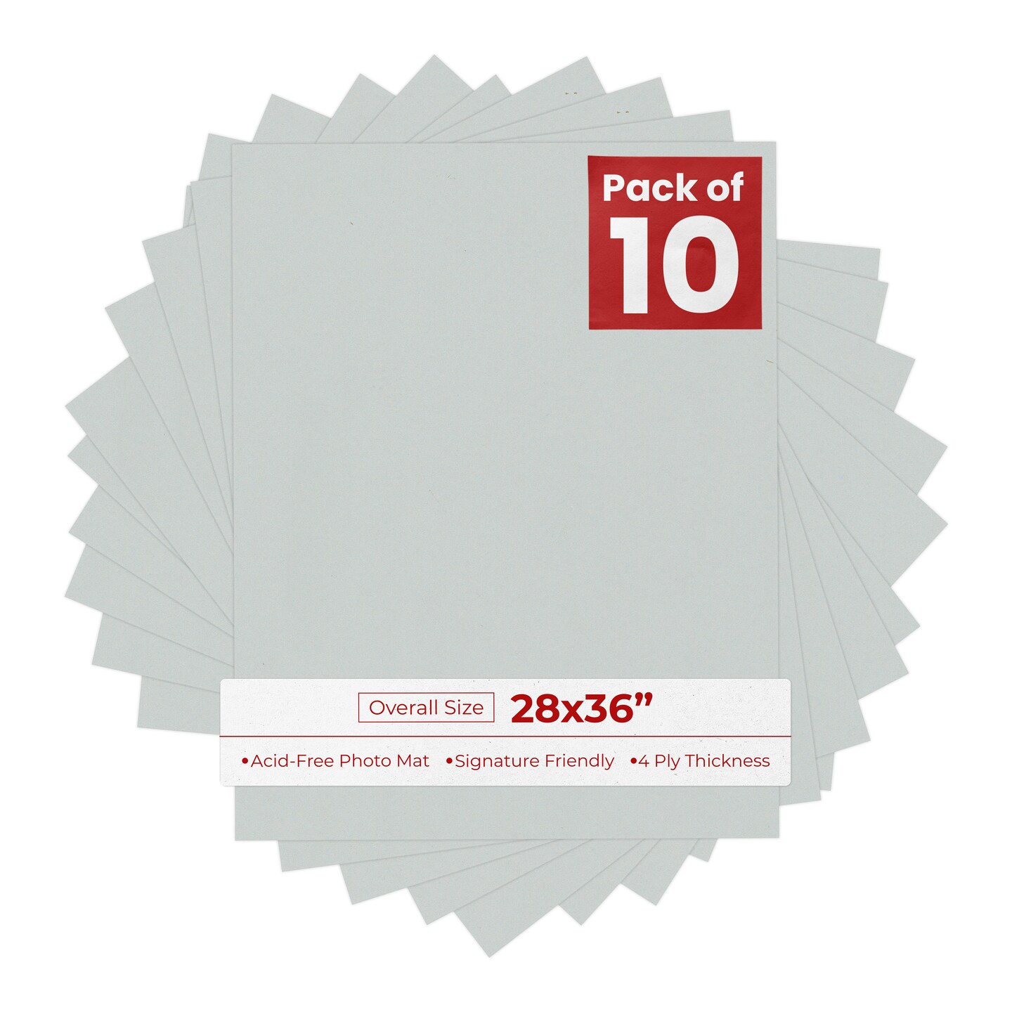 Gray 28x36 Uncut Mat Board - Blank Sheets, No Opening, Color: Grey ...