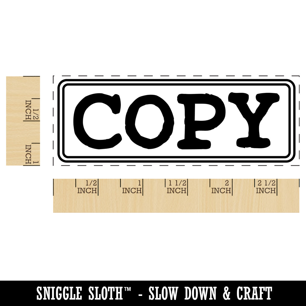 Copy Double Line Border Document Self-Inking Rubber Stamp Ink Stamper for Business Office