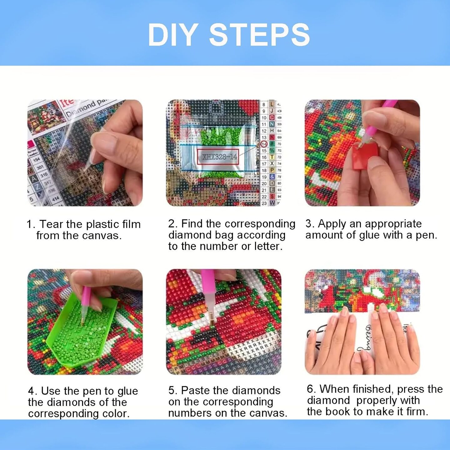 Cross and Flower Diamond Art Kits for Adults