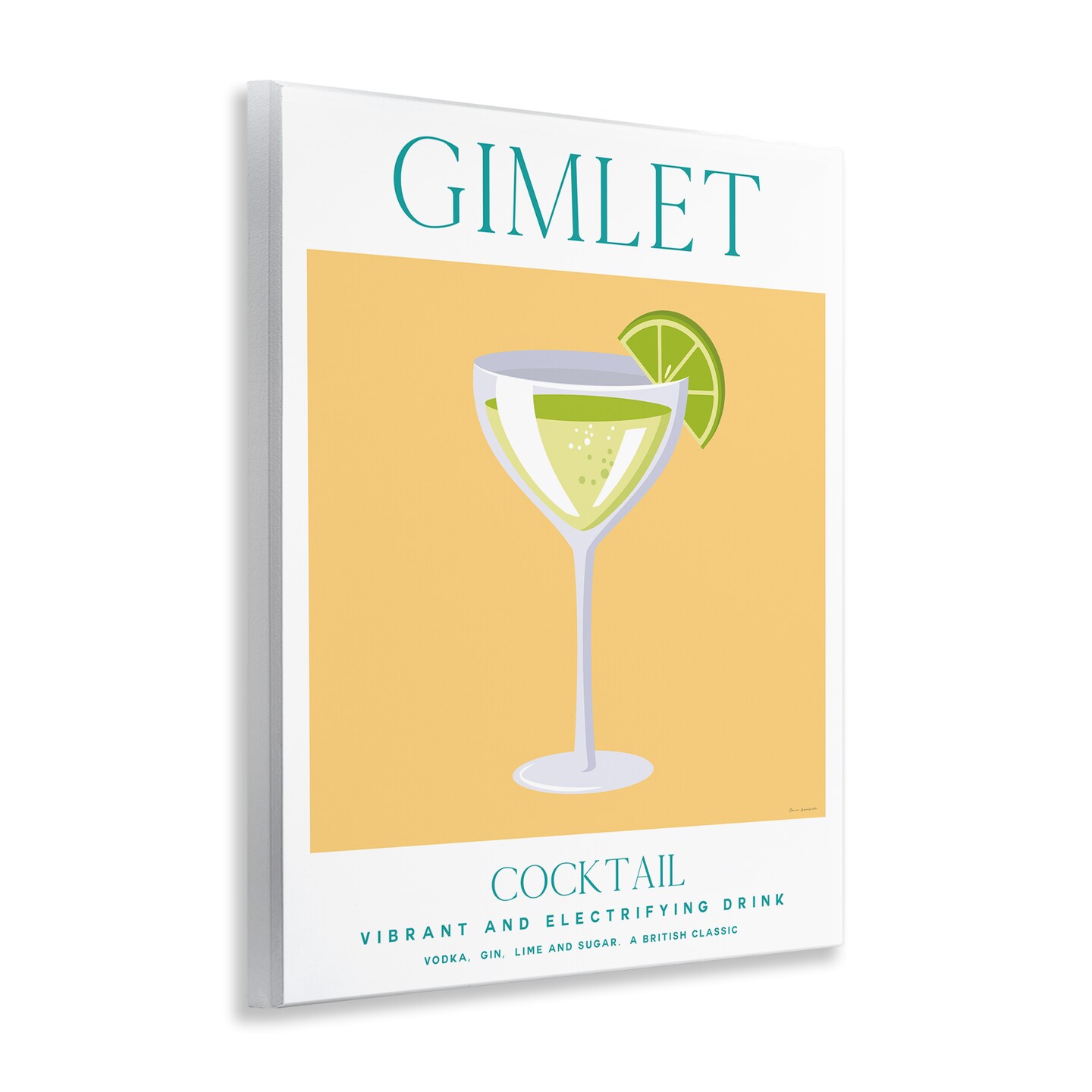 Stupell Industries British Classic Gimlet Cocktail Wall Plaque By Omar Escalante