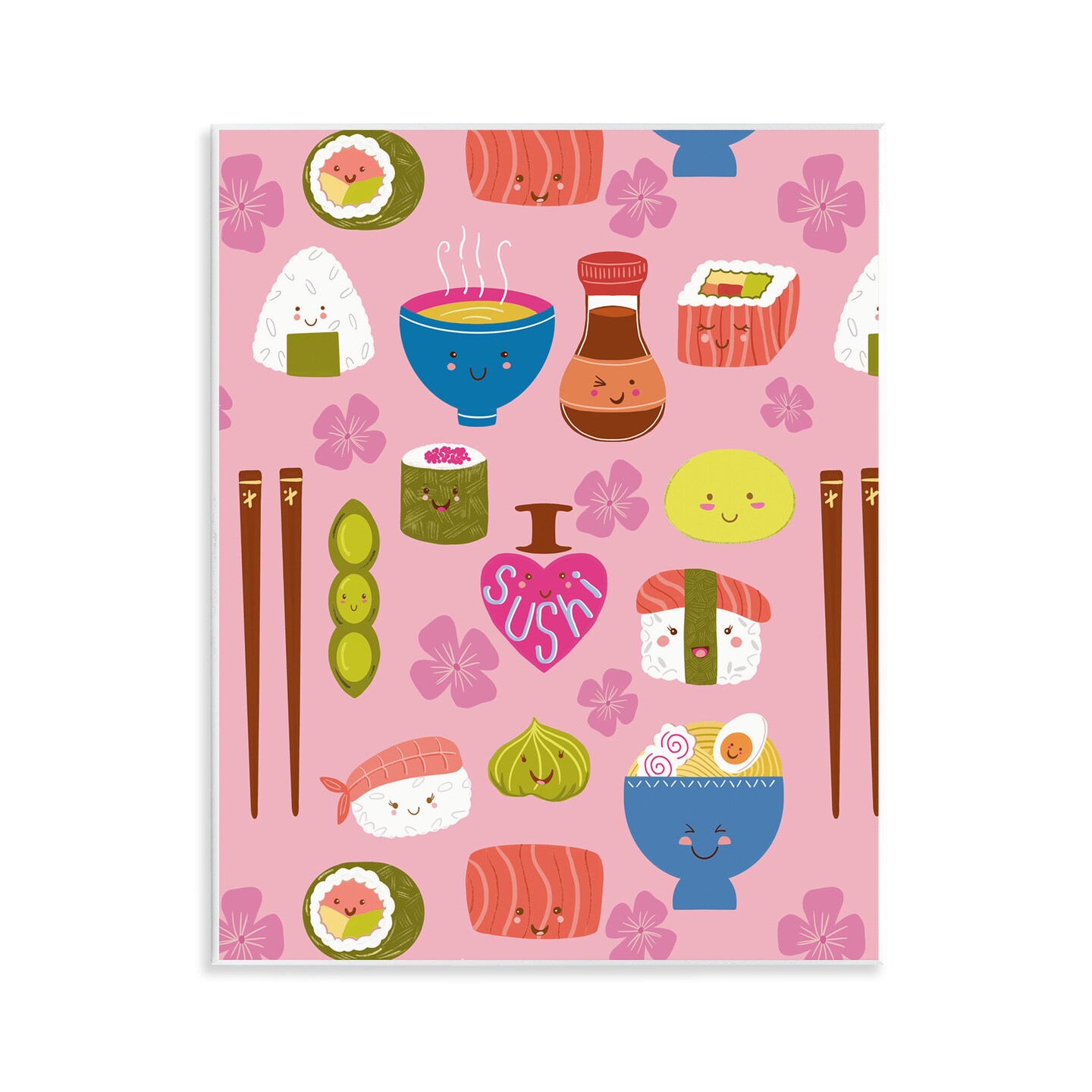 Stupell Industries Kawaii Sushi Treats Wall Plaque By Jo Reid