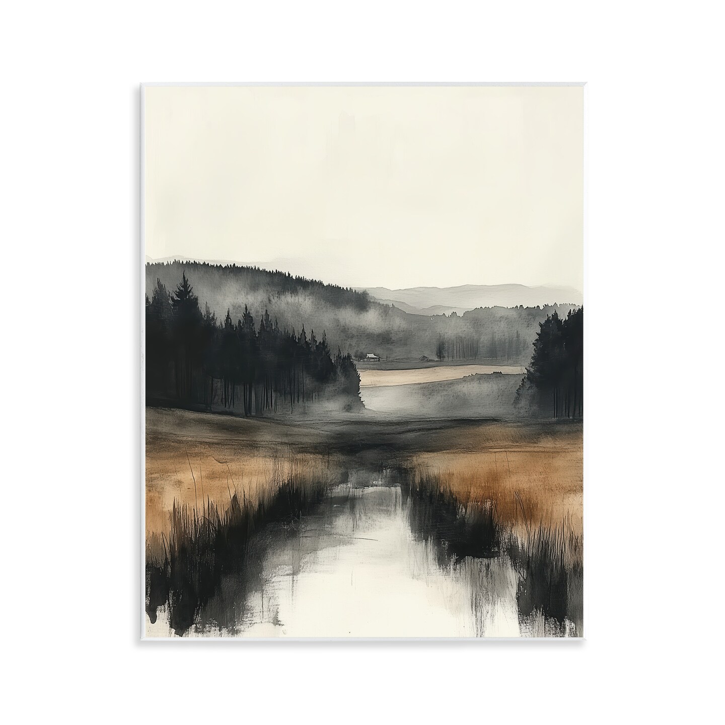 Stupell Industries Sepia Countryside Landscape Wall Plaque By Annabelle Hall