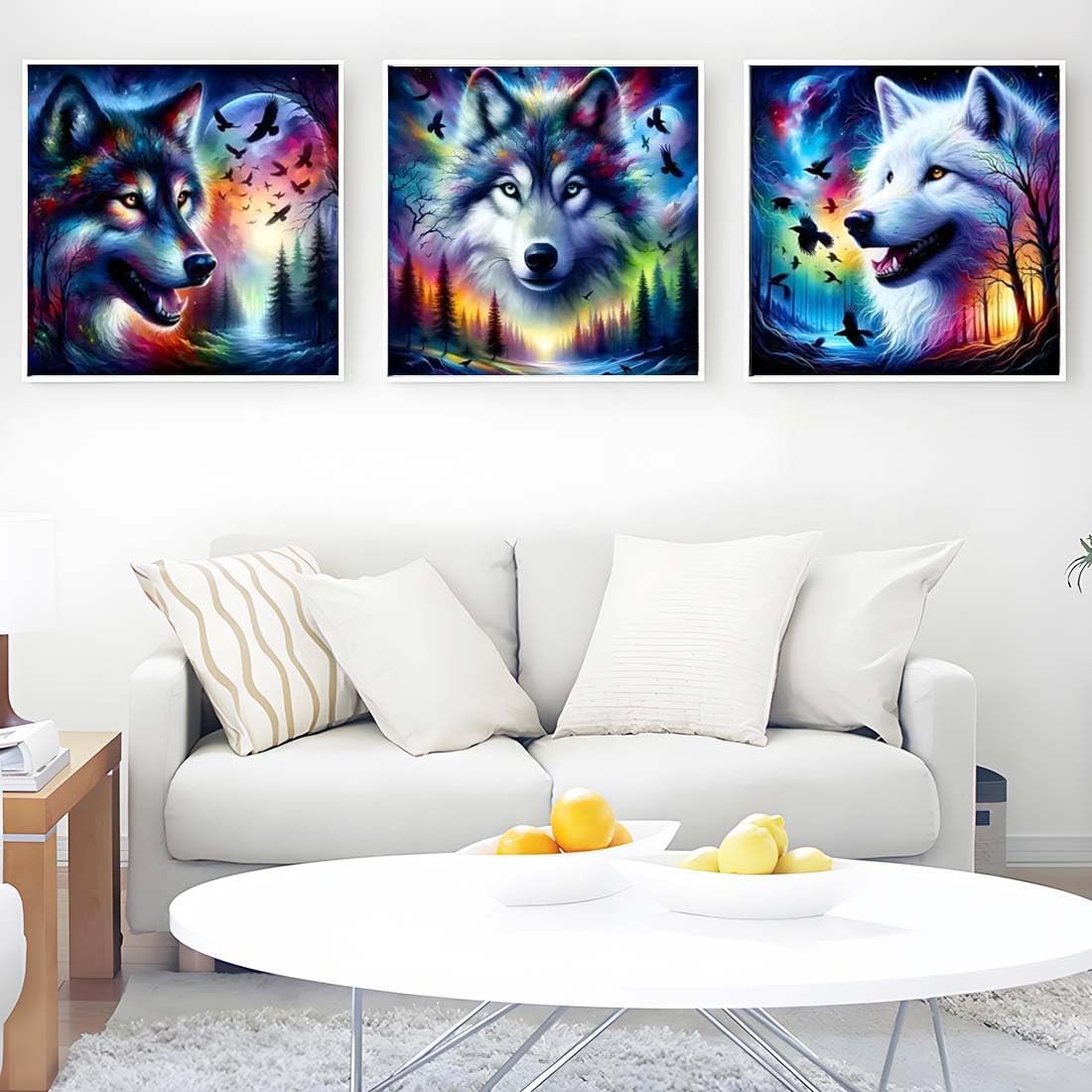 4 Packs Animal Wolf Series Diamond Art Kits