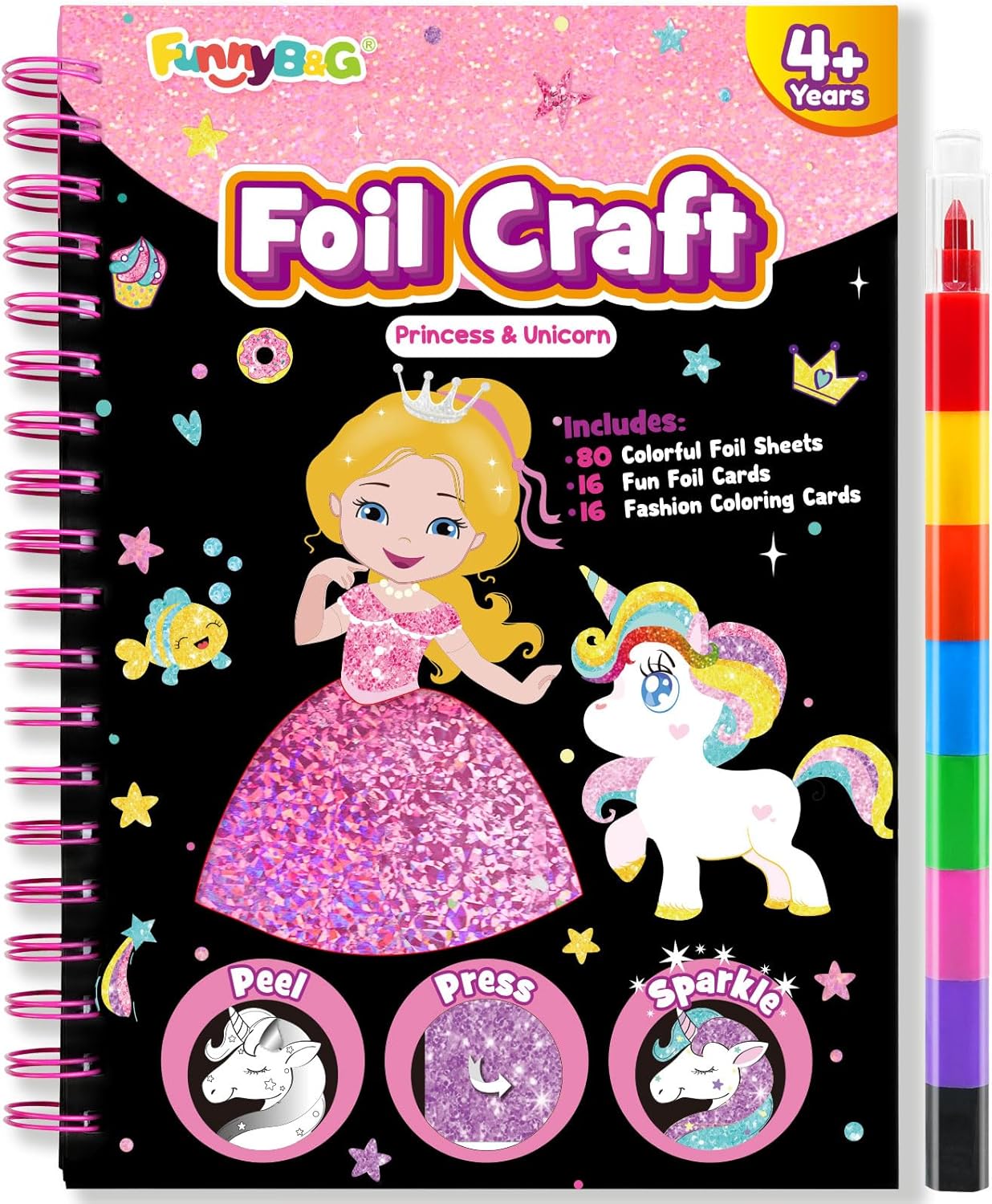 Foil Art Craft Activity for Kids(Princess)