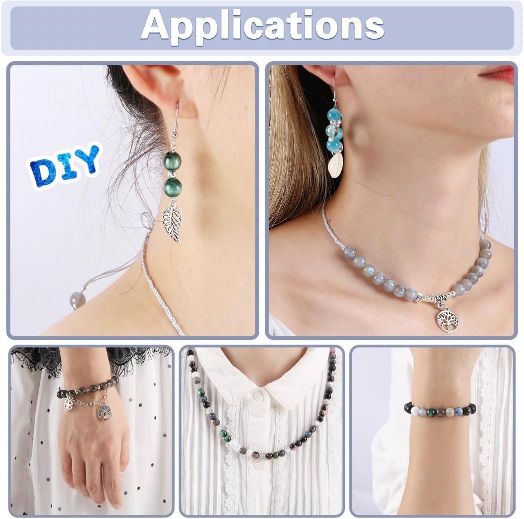 Glass Beads Jewelry Making Kit – 450pcs in 18 Colors with Lava, Stone & Spacer Beads | DIY Bracelet, Necklace & Accessory Supplies for Adults | Holiday Craft Gift